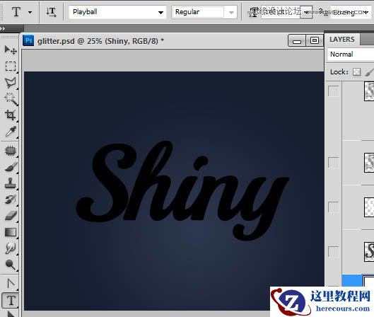 Photoshop制作由圆点组成的彩色艺术字教程