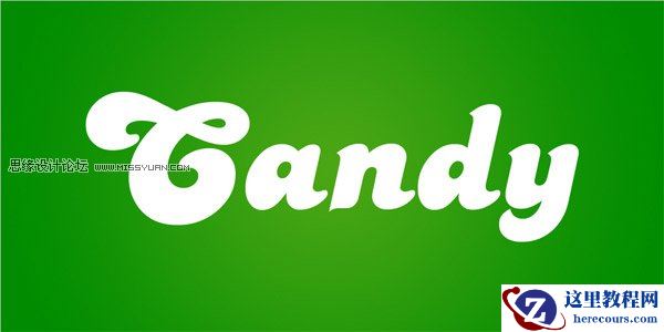 Photoshop制作可爱的糖蔗文字效果