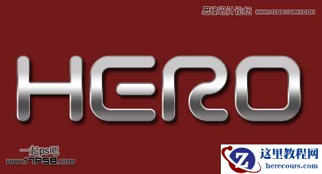 Photoshop制作质感金属字教程