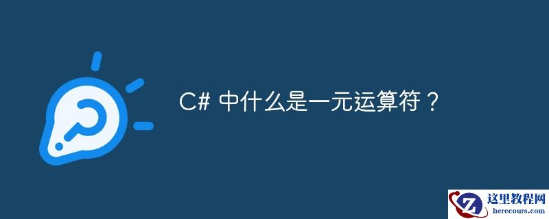 c# 中什么是一元运算符？