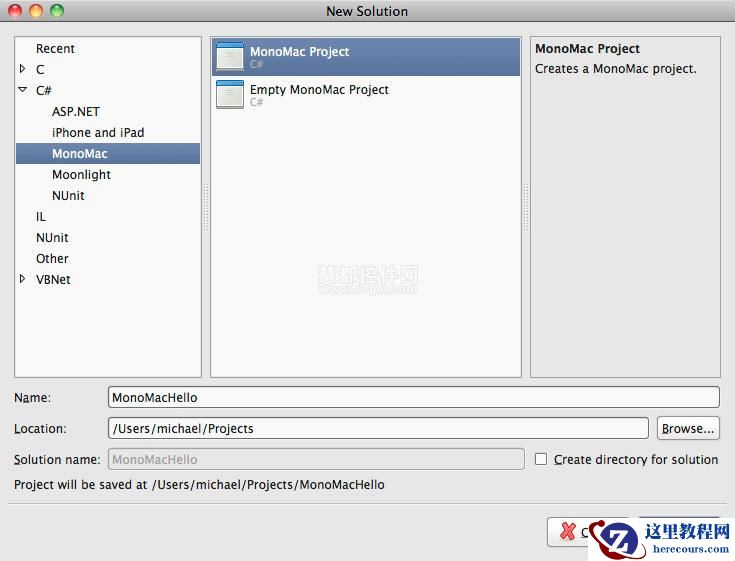 MonoMac .Net/Mono GUI开发工具