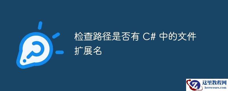 检查路径是否有 c# 中的文件扩展名
