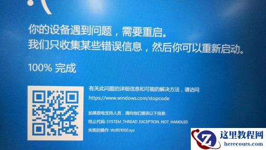 wdf01000sys蓝屏win10无法开机进不去怎么解决？