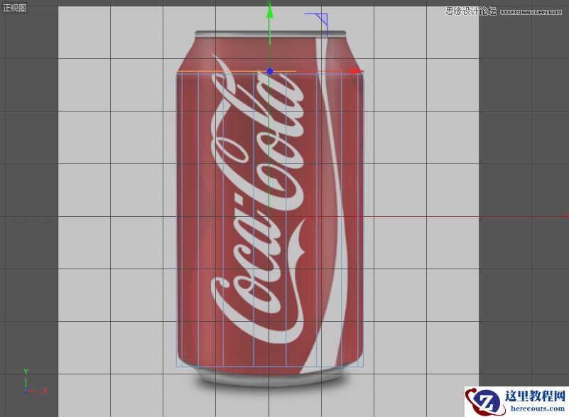C4D制作逼真的可口可乐易拉罐模型