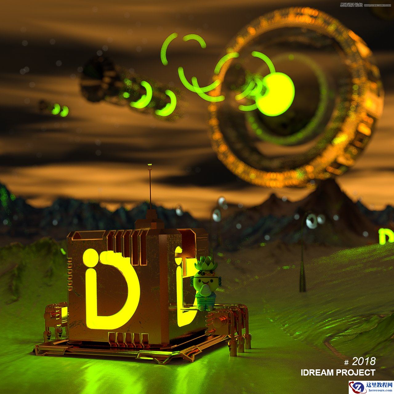 C4D教程：高级渲染技巧之卡通场景