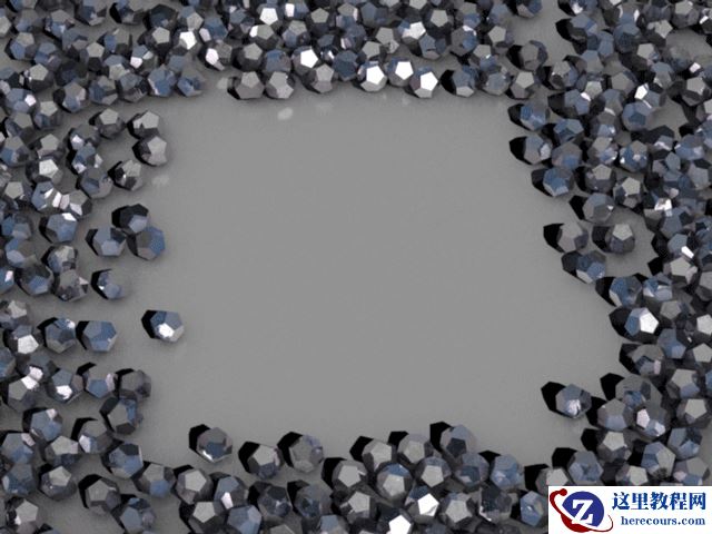 C4D制作钻石向中间融合动画效果图