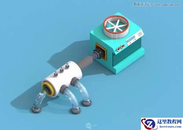 C4D制作立体主题风格的小模型