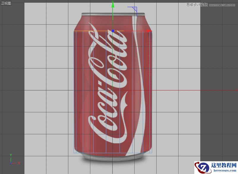 C4D制作逼真的可口可乐易拉罐模型