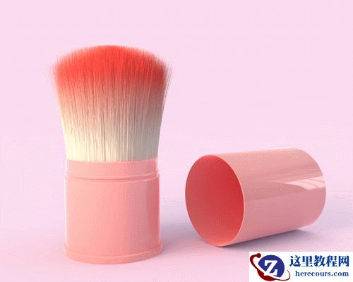 C4D毛发系统做逼真的化妆刷