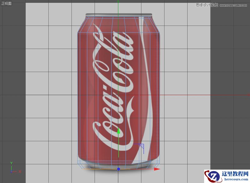 C4D制作逼真的可口可乐易拉罐模型