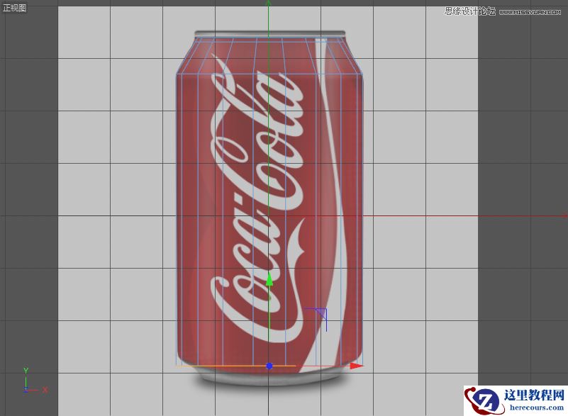 C4D制作逼真的可口可乐易拉罐模型