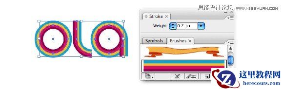 Illustrator制作漂亮的线条效果文字