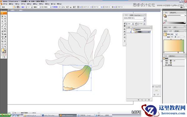 Illustrator绘制矢量风格的中国花鸟画