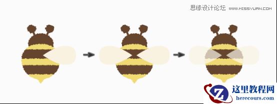 Illustrator绘制抽象风格的小蜜蜂效果