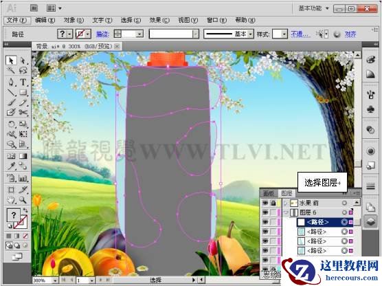 Illustrator CS5教程：通过蒙版功能制作饮料海报