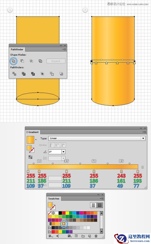 Illustrator设计金黄色的芥末文字效果