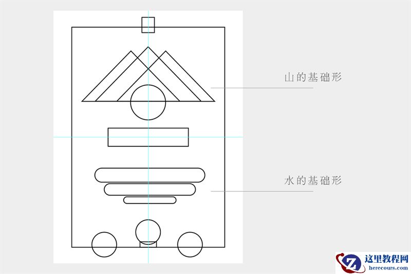 Illustrator绘制简约的线条装饰风格海报