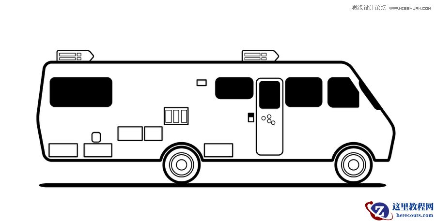 Illustrator制作游戏中超酷的房车教程