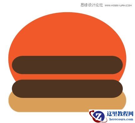 Illustrator设计时尚简洁风格的汉堡包图标