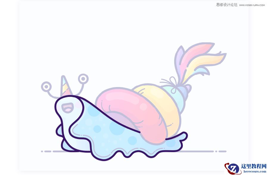 Illustrator绘制卡通风格的蜗牛教程