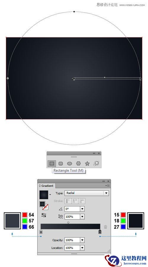 Illustrator绘制大气典雅的灯光背景效果图
