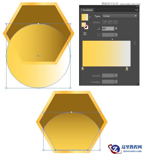 Illustrator制作质感立体效果的甜蜜蜂巢