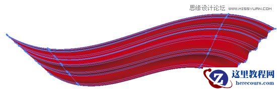 Illustrator绘制简单的逼真红绸缎教程