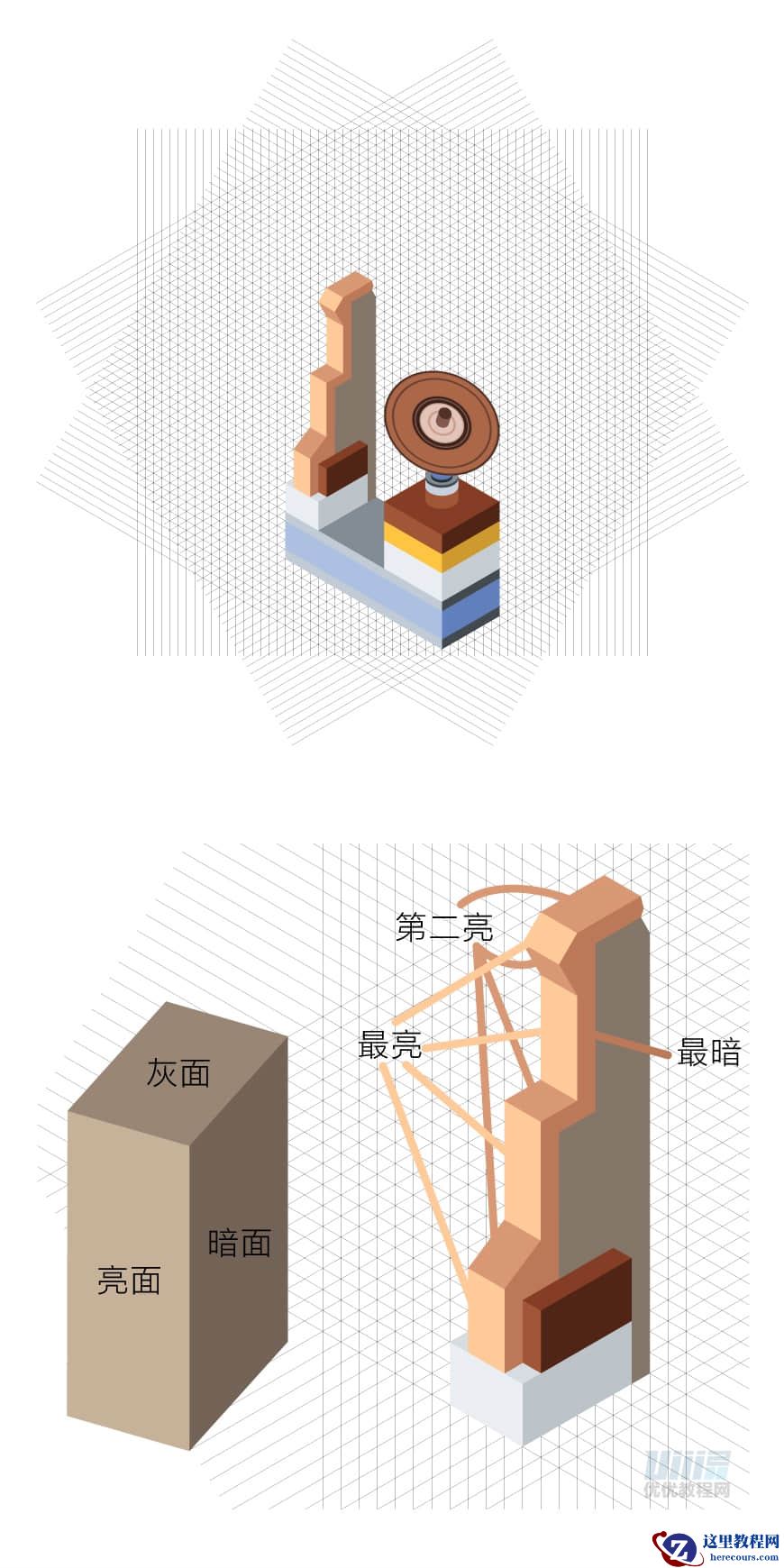 Illustrator绘制2.5D风格的游戏场景效果