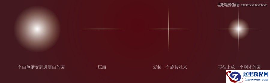 Illustrator使用渐变工具制作梦幻的十字星光教程