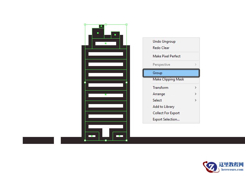 Illustrator绘制线描风格的城市插图教程