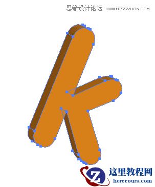 Illustrator制作可爱的清爽立体字教程