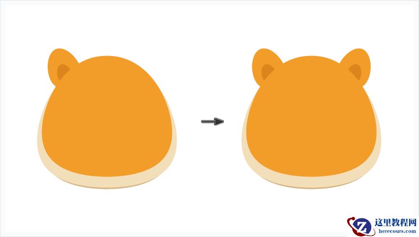 Illustrator绘制卡通可爱的小老虎插图