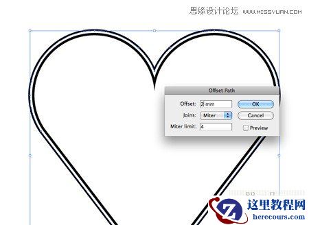 Illustrator绘制复杂图案矢量心形插画