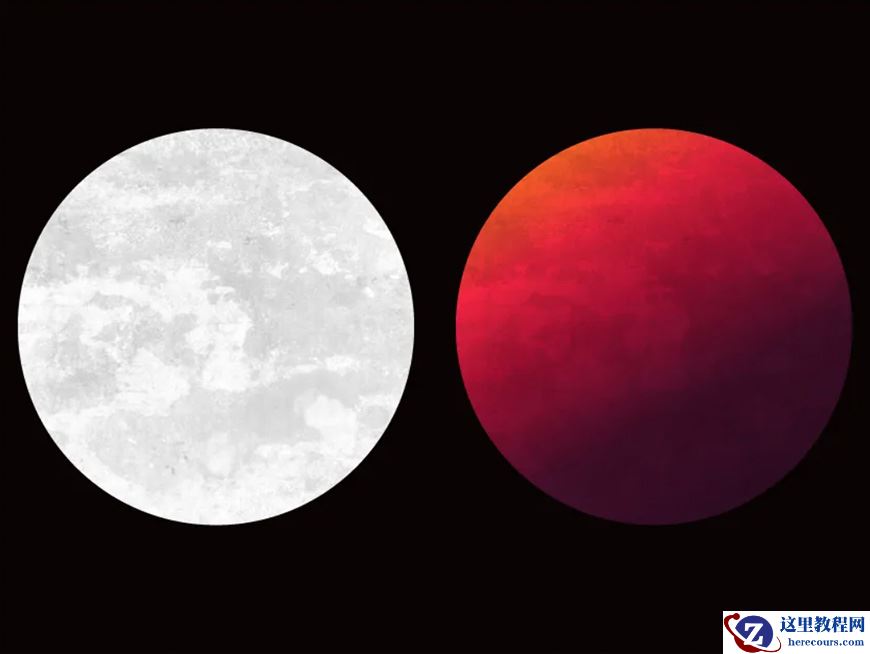 Illustrator绘制复古磨砂风格的星球