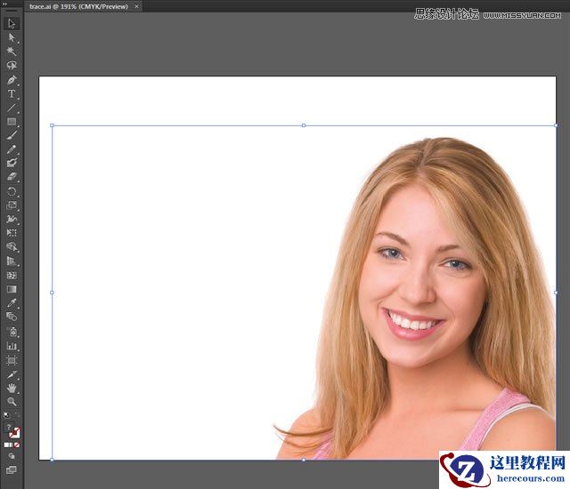 Illustrator调出人物照片质感的黑白效果