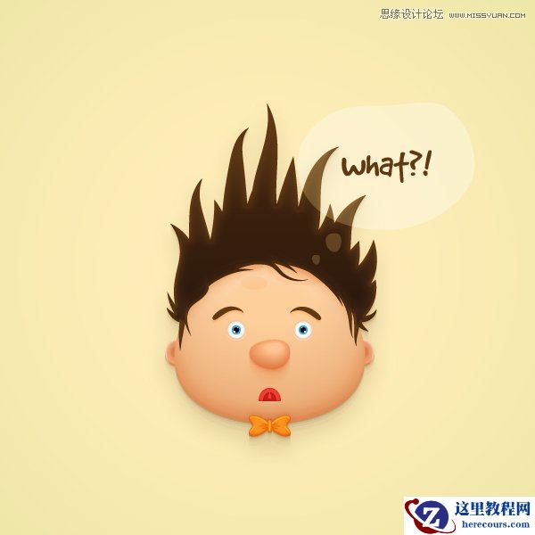 Illustrator设计时尚有趣的卡通人物脸部