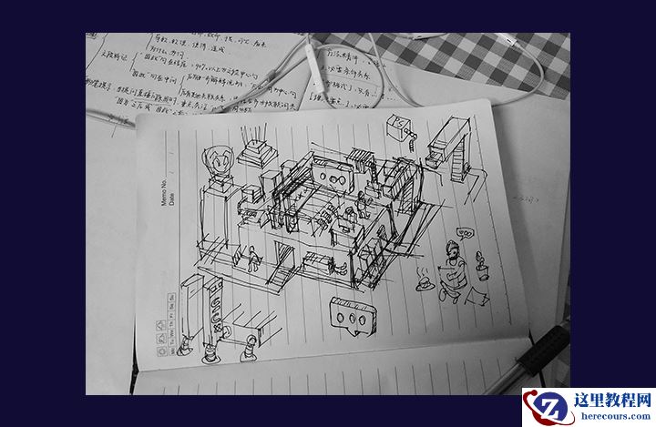 Illustrator绘制炫酷2.5D渐变插画