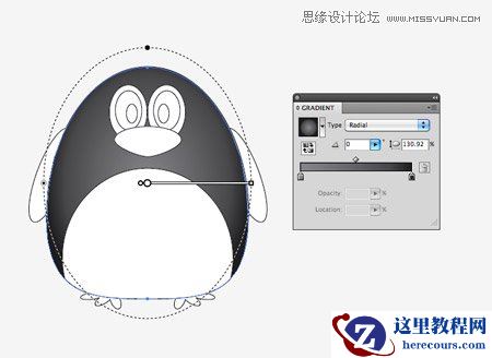 Illustrator绘制一只超萌的企鹅