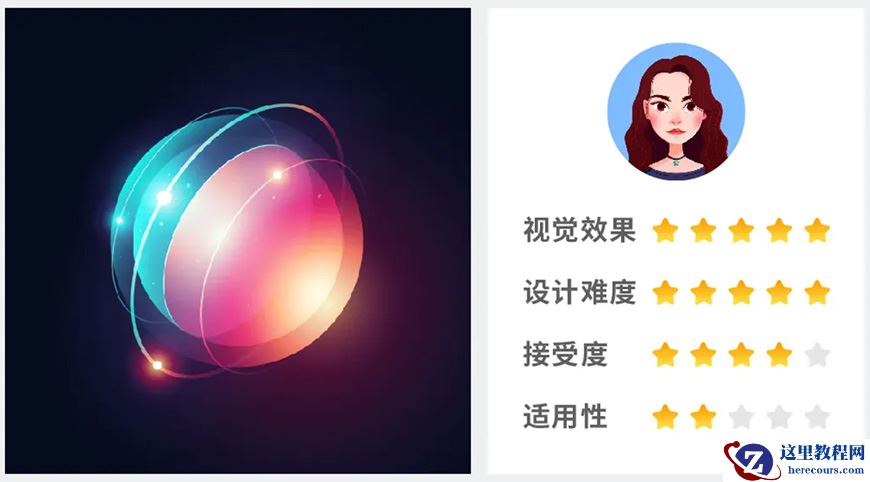 Illustrator绘制时尚立体效果的星球插画