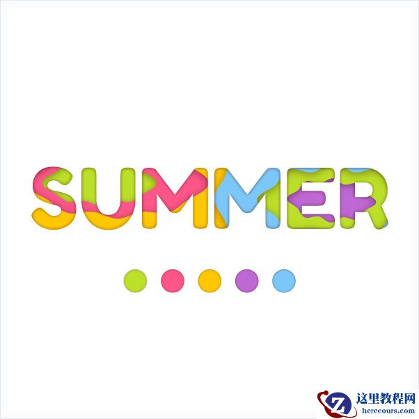 Illustrator绘制时尚的Summer艺术字教程