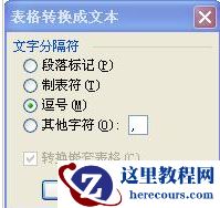 表格转换成文本