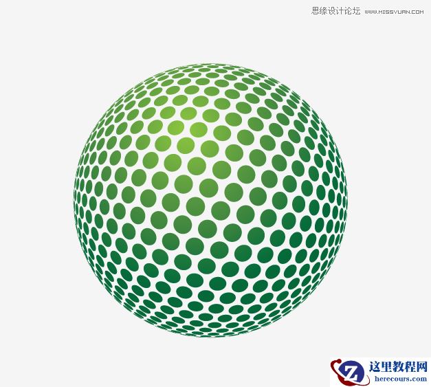 Illustrator简单制作立体效果的球体