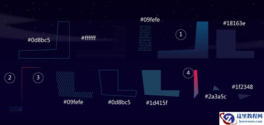 Illustrator绘制时尚绚丽的城市夜景插画