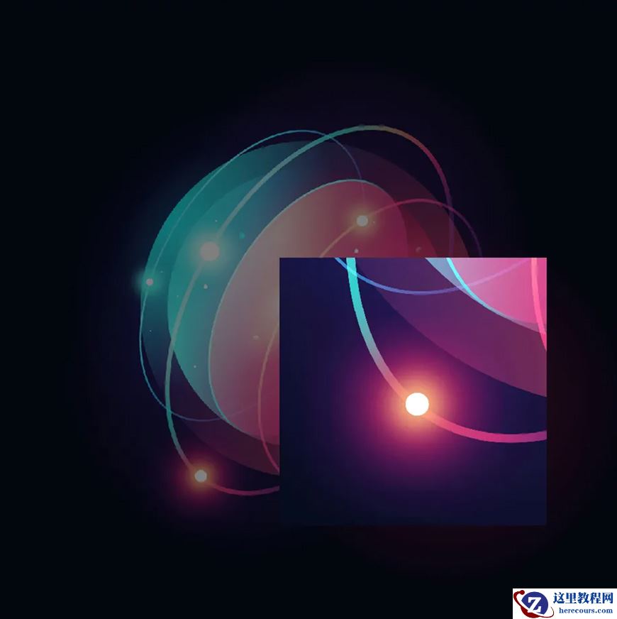 Illustrator绘制时尚立体效果的星球插画