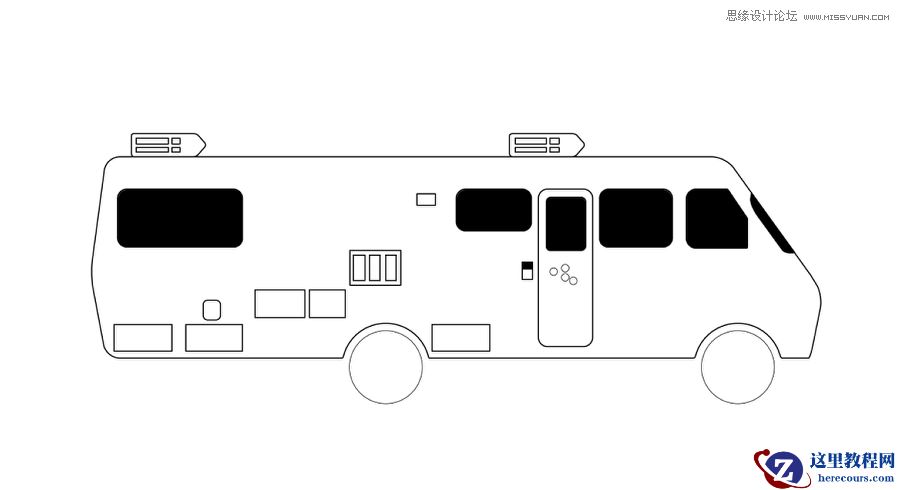 Illustrator制作游戏中超酷的房车教程