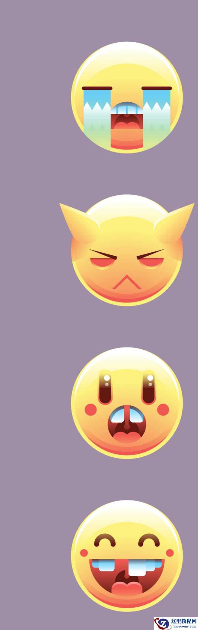 Illustrator绘制卡通风格的表情符号