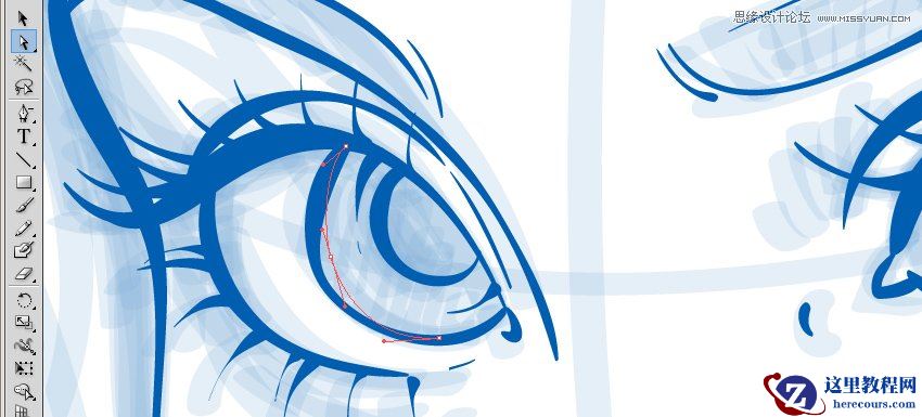 Illustrator绘制唯美的水彩美人鱼插图