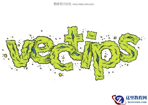 Illustrator制作抖动效果的字体教程