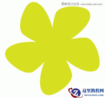 Illustrator绘制绿色清新的花朵图案