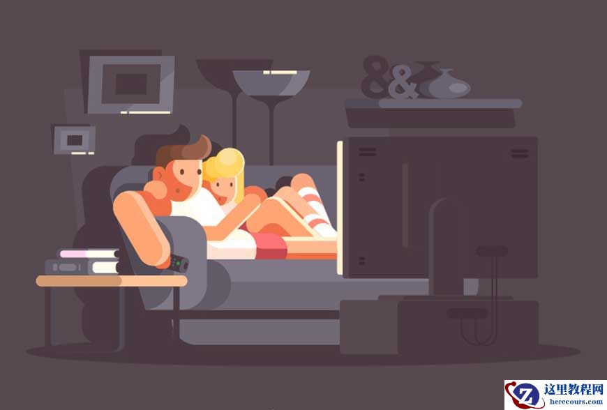 Illustrator绘制温馨的家庭场景效果图